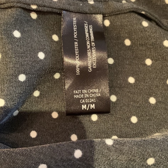 Icone Long sleeve blouse polka dot black crisp - NWOT - Picture 9 of 10